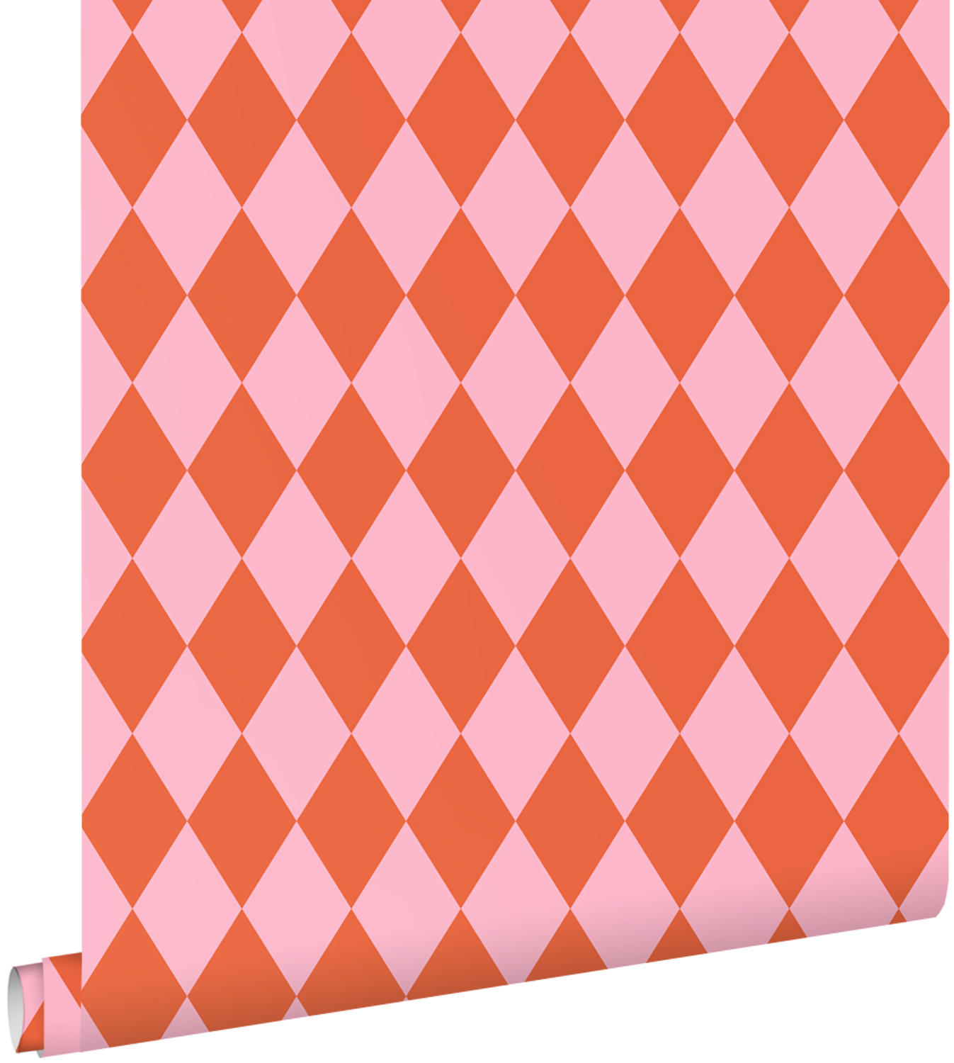 TAPETE Karomuster 50 x 900 cm - Orange, Papier (50/900cm) - ESTAhome