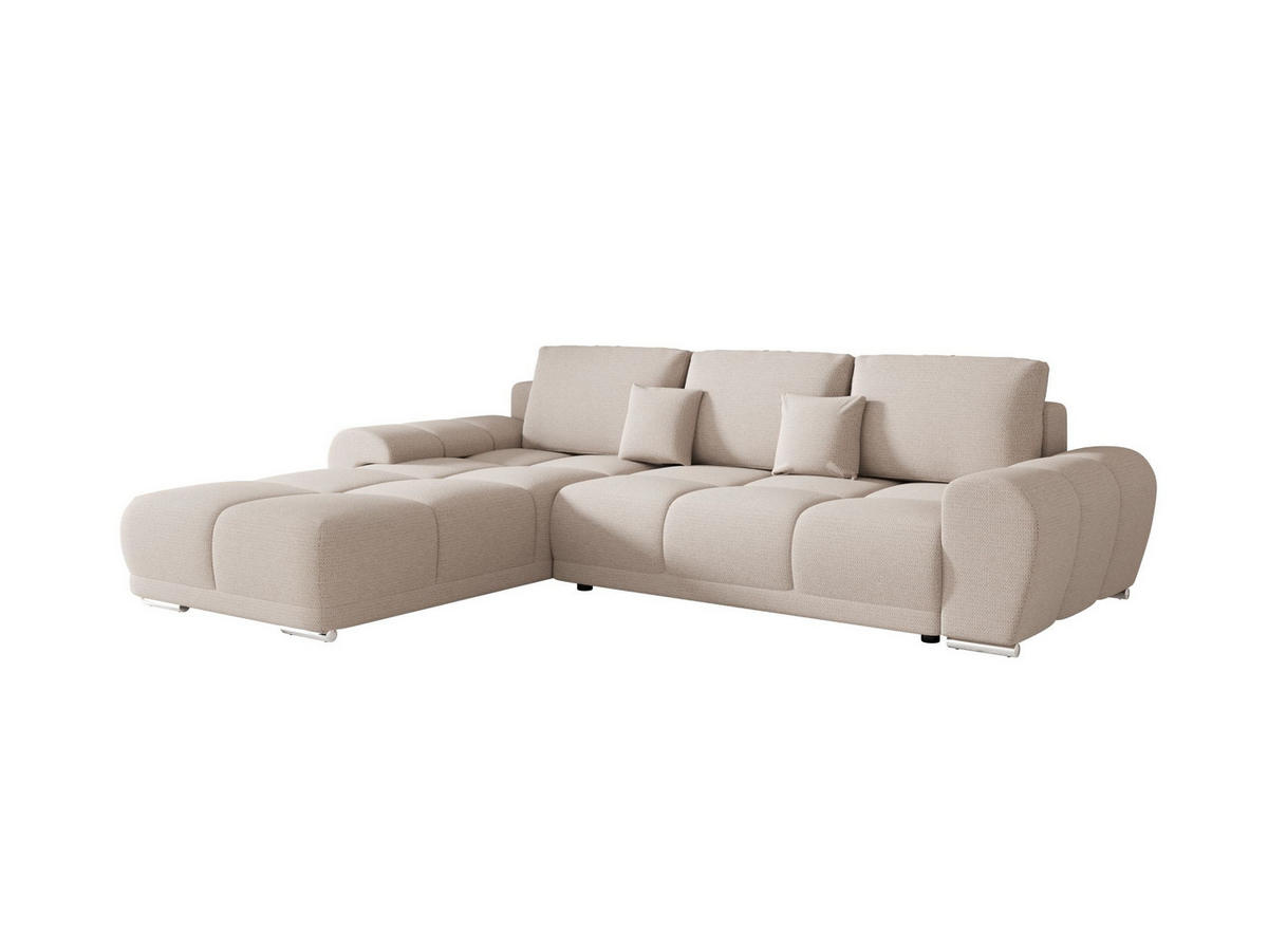 ECKSOFA BEGA L Links ARAGON 03 mit Schlaffunktion - Beige, Textil (289/185cm) - Bedante