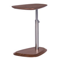 BEISTELLTISCH - höhenverstellbar, Echtholzfurnier / Metall - Walnussfarben, Holzwerkstoff (35/48/68cm) - home24