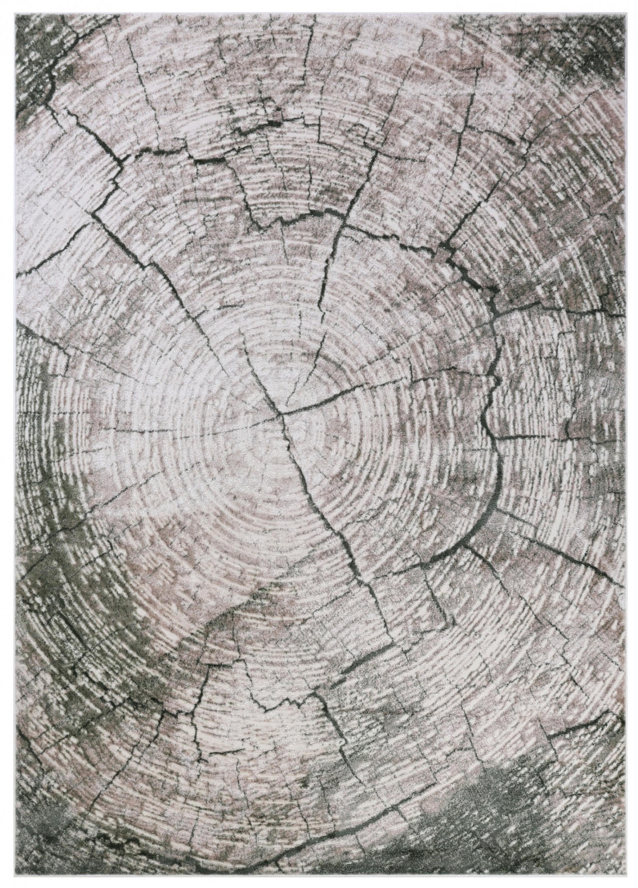KOBEREC zelený štruktúra dreva - 160 x 230 cm - lesná zelená, textil (160/230cm) - Mazovia