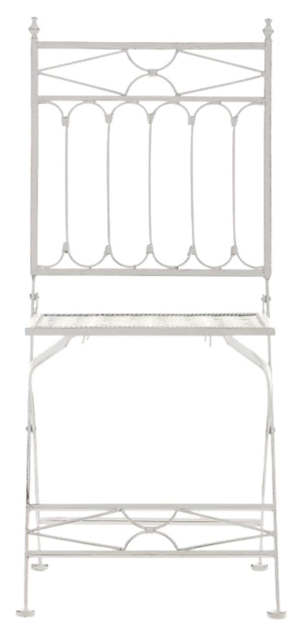 KLAPPSTUHL Asiri - 2er Set - antik weiß - Weiß, Metall (40/43/95cm) - TPFLiving