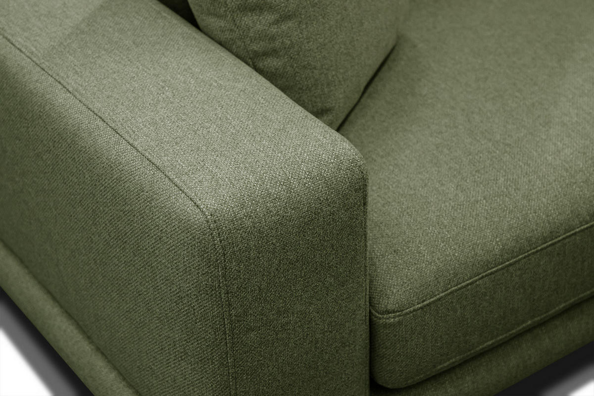 SOFA MEDIOLANE 2,5-Sitzer, olivgrün - Olivgrün, Holzwerkstoff/Textil (203/87/96cm) - Courtois Laville