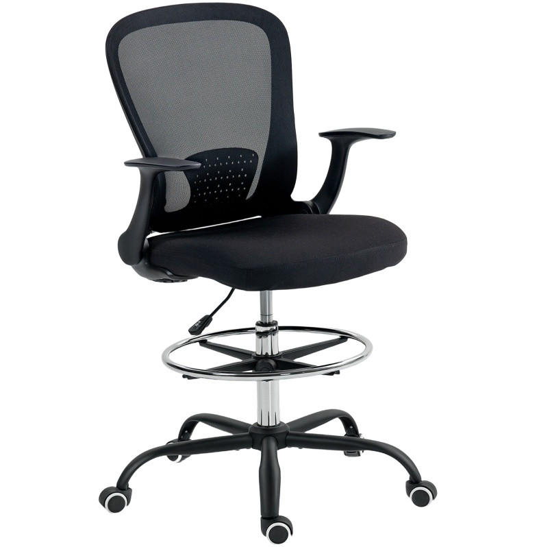 DREHSTUHL 59/62/99-119 cm, höhenverstellbar mit Netzrücken, schwarz - Schwarz, Kunststoff (59/119/62cm) - Redom