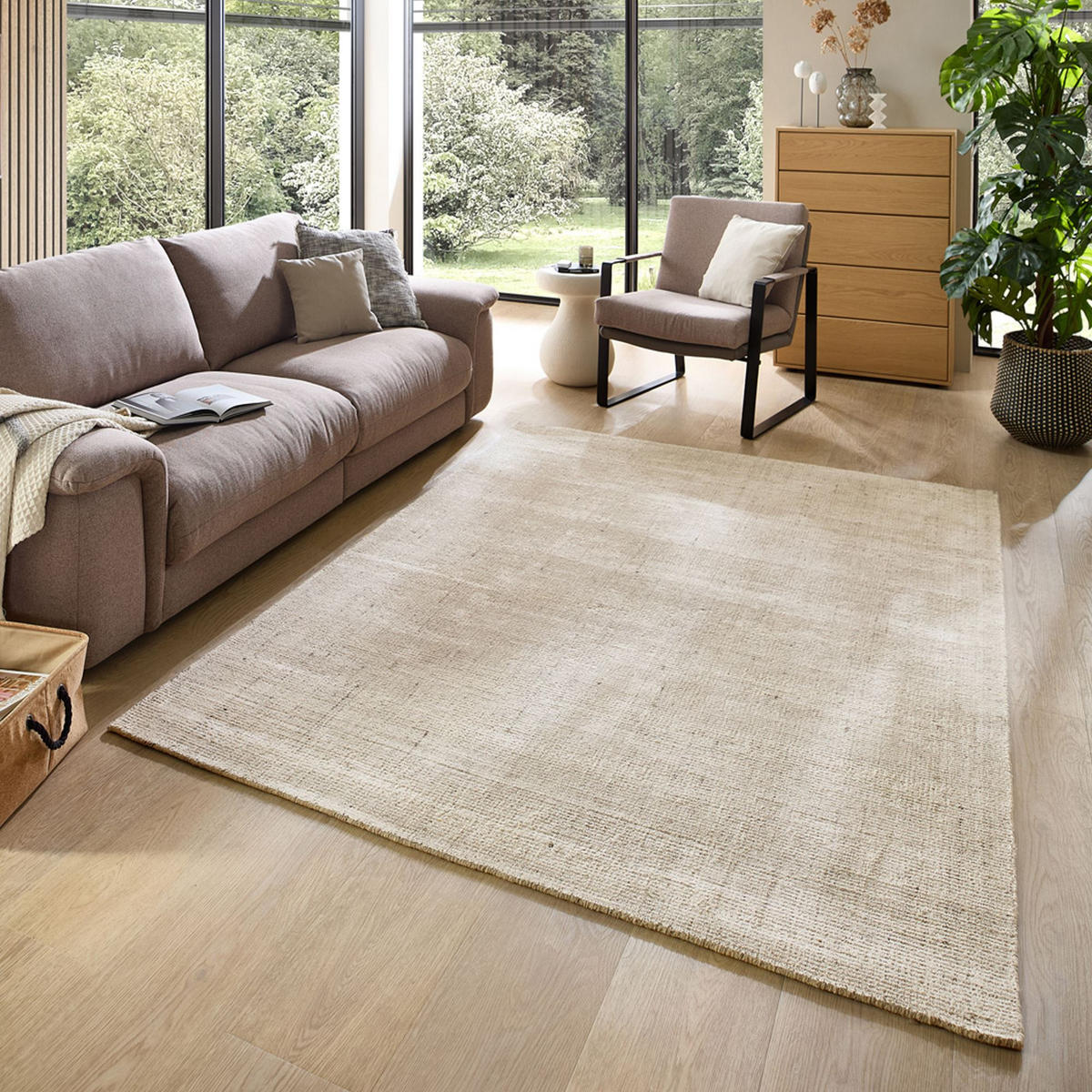 HANDWEBTEPPICH Venus 240x340 cm - Beige, Textil (240/340cm) - THEKO