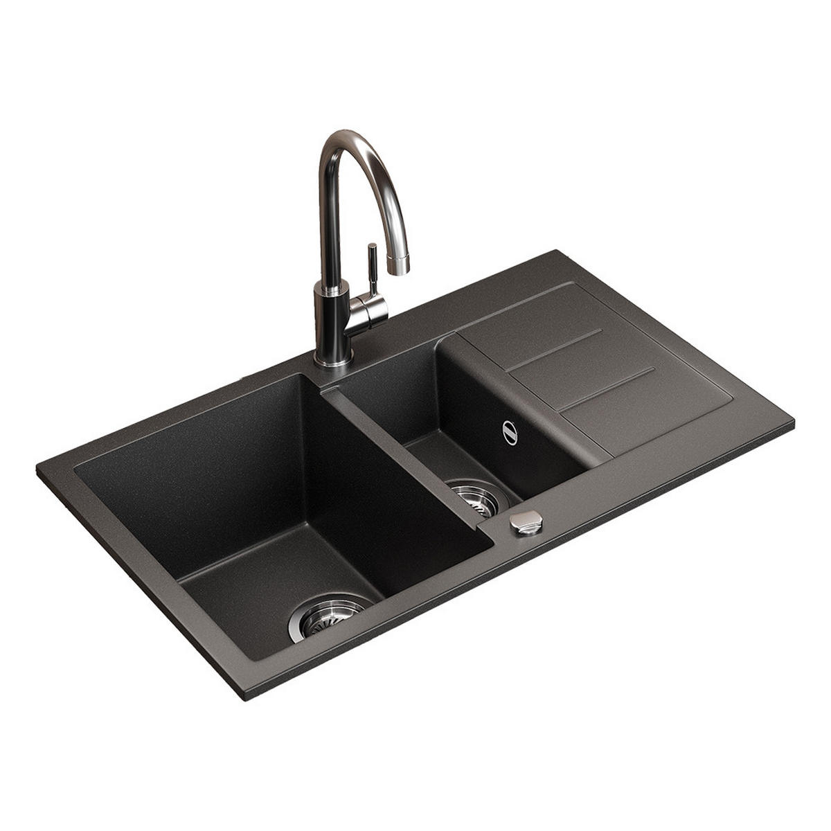 UMYVADLO Seattle Černá - černá, keramika (80/20/50cm) - Bergstroem