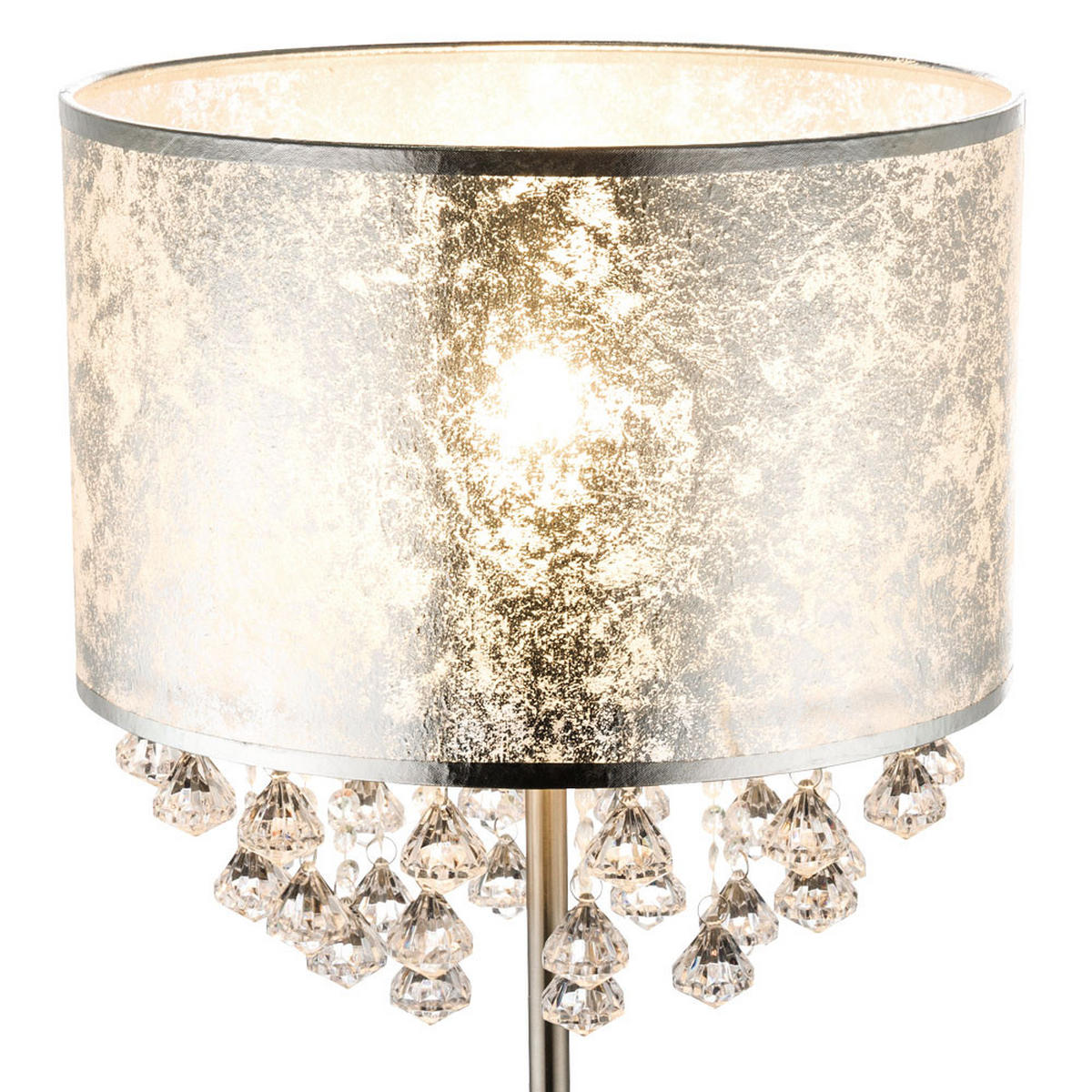 LED TISCHLEUCHTE AMY Silber Metall - Silberfarben, Metall (32/32/56cm) - Globo Lighting