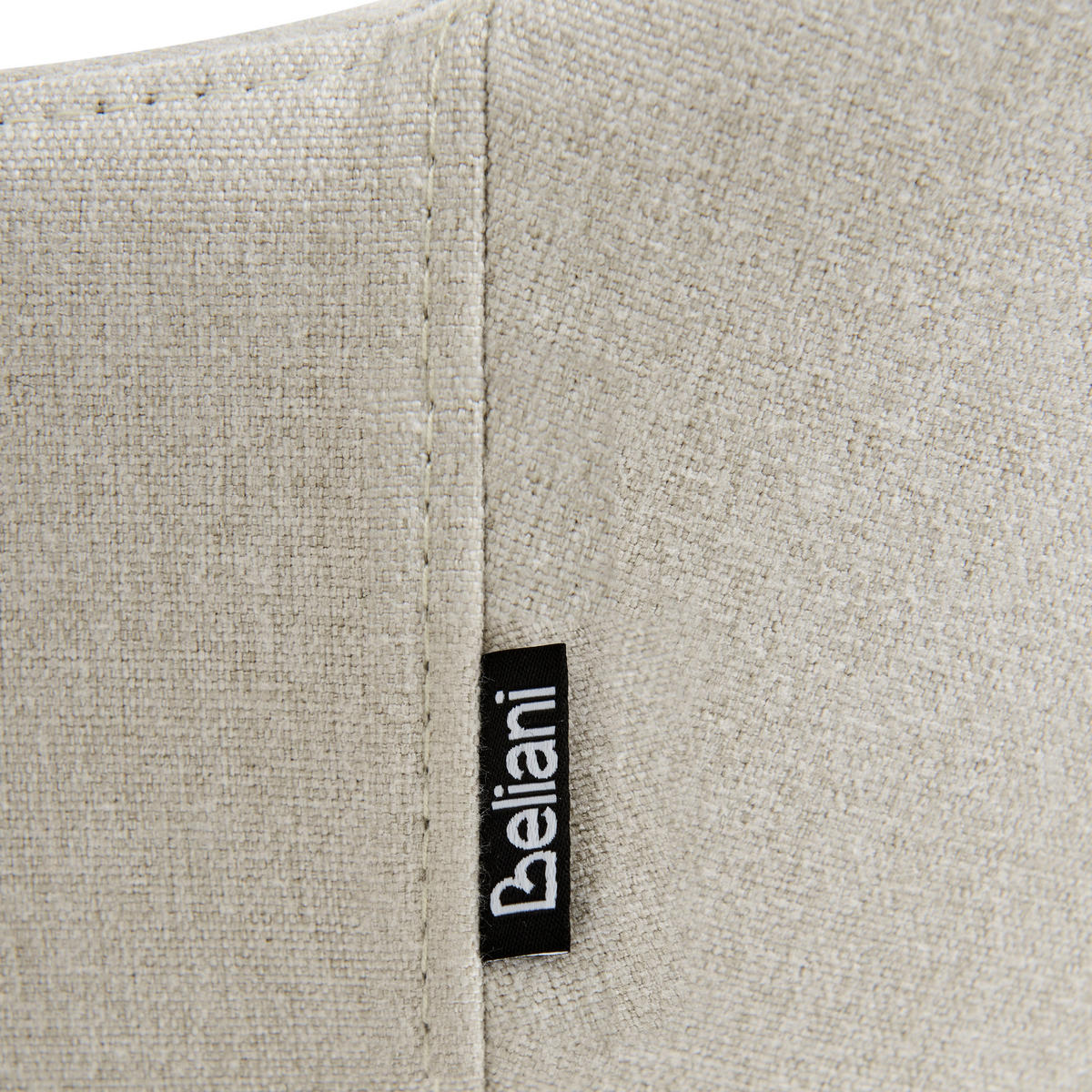 MATSTOL set om 2 tyg gräddvit Melfort - Cremefärgad/Brun, Trä/Textil (49/82/58cm) - Beliani