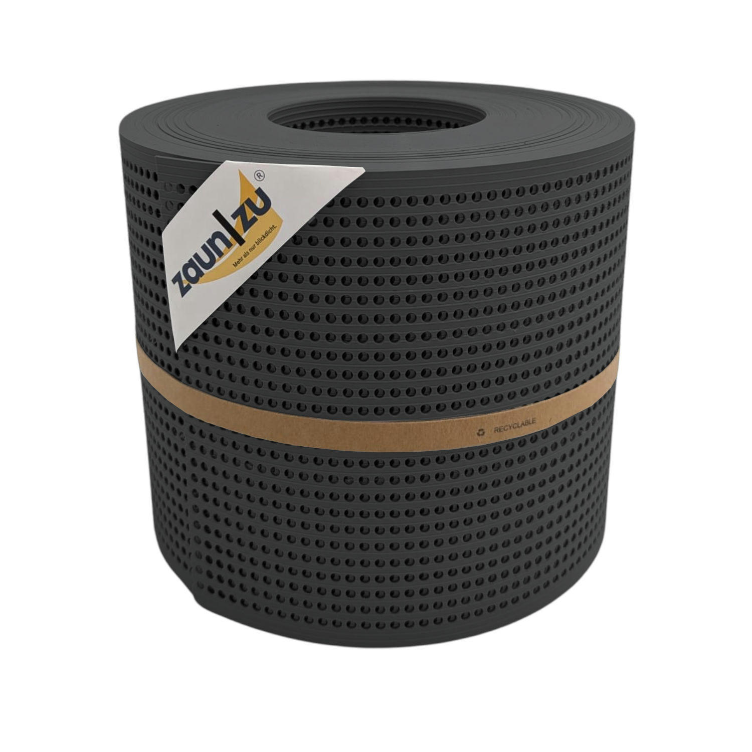 SICHTSCHUTZSTREIFEN Rille Gelocht 30 Prozent PP Streifen Anthrazit 26m - Anthrazit, Kunststoff (2600/19cm) - ZAUN|ZU
