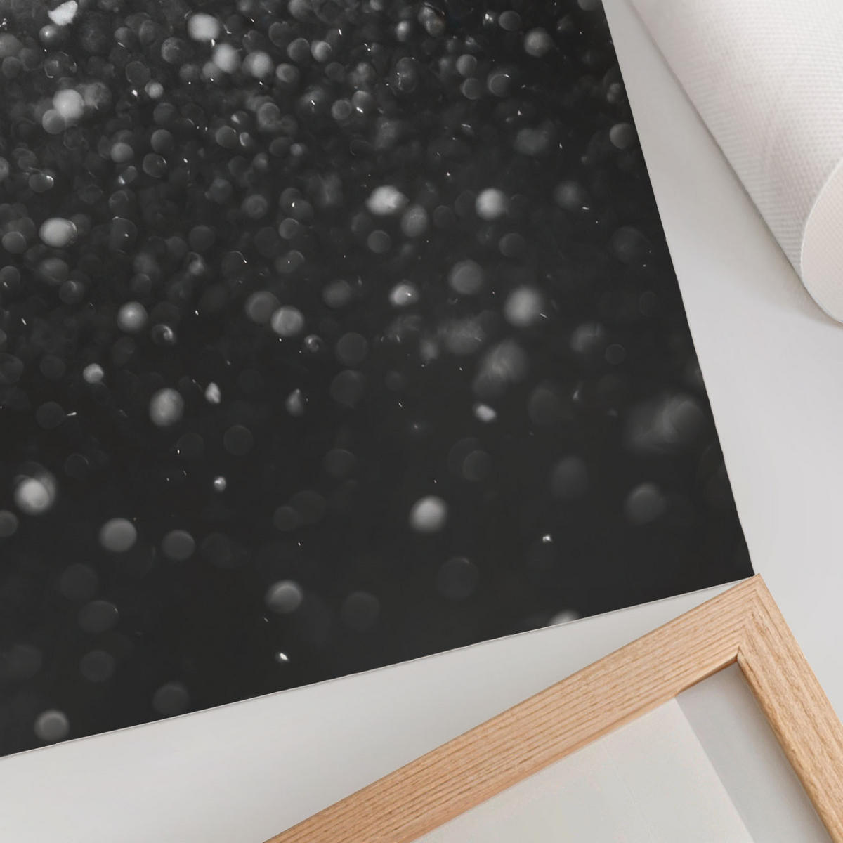 POSTER - 42x59 cm - Soft Structure - Leuchtender Glitzer - Weiß, Textil (42/59/0.1cm) - TULUP
