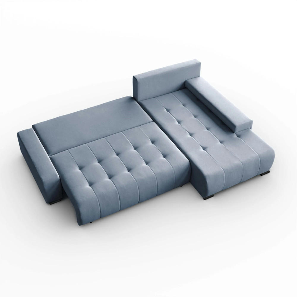 Thumbnail - Beautysofa Eckschlafsofa, Graphit, Textil, L-Form, 268x183 cm, Wohnzimmer, Sofas & Couches, Wohnlandschaften, Ecksofas