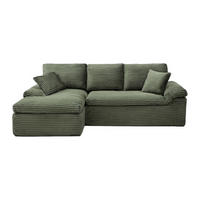 SOFA - 3 Personen - samt - khaki Dorepa - Schlammfarben, Textil (246/101cm) - Vente-Unique