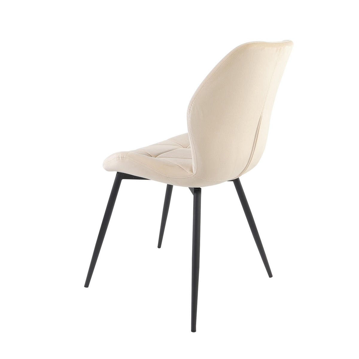 ESSZIMMERSTUHL JAMIE 2er Set Samt Beige - Beige, Textil (47/84/48cm) - SVITA