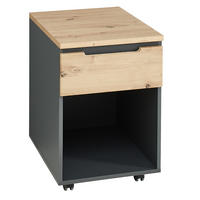 ROLLCONTAINER Manresa-36 - Braun, Holzwerkstoff (45/66/55cm) - Lomado