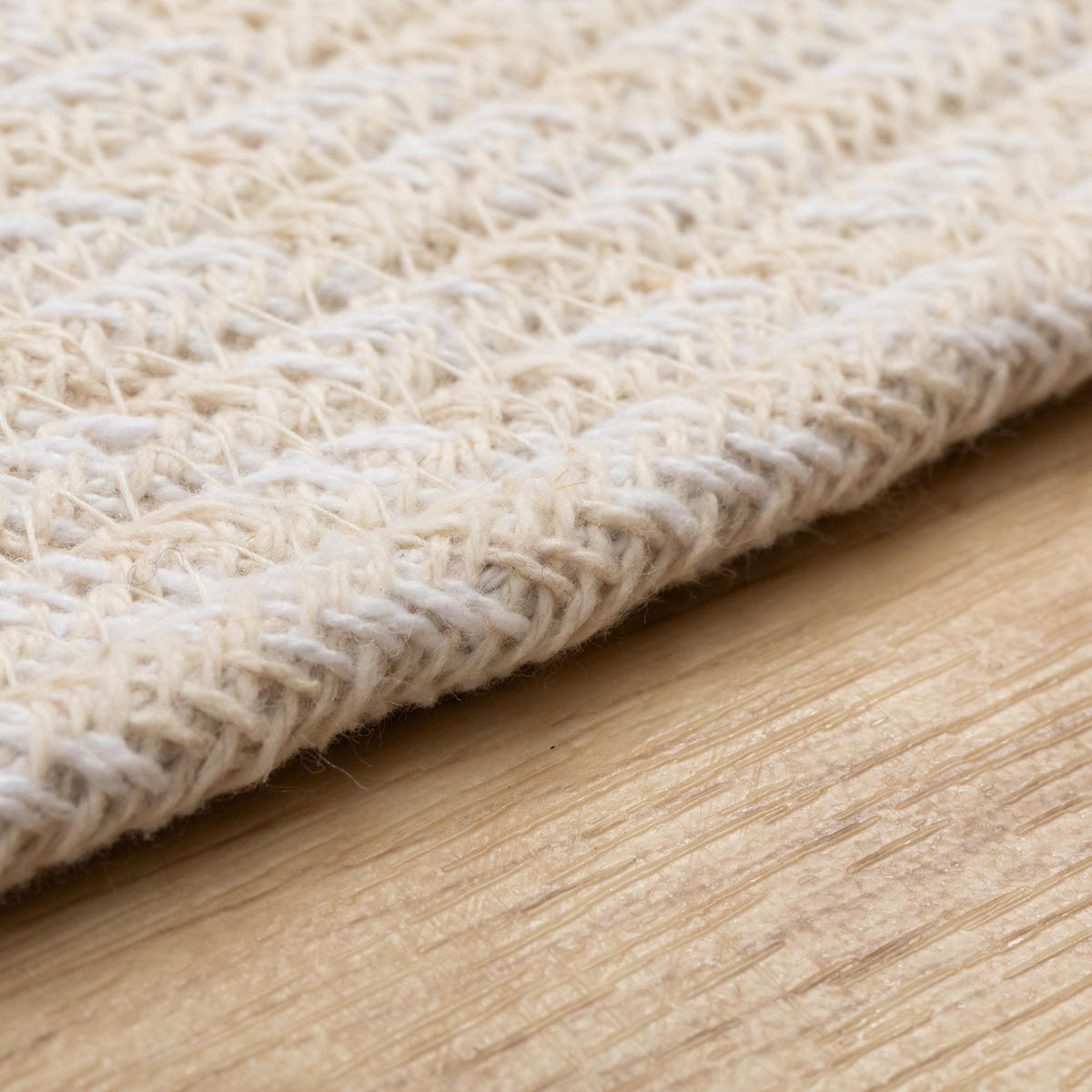 HANDWEBTEPPICH 150/150 cm Bali Plain - Creme, Naturmaterialien (150/150cm) - Steffensmeier
