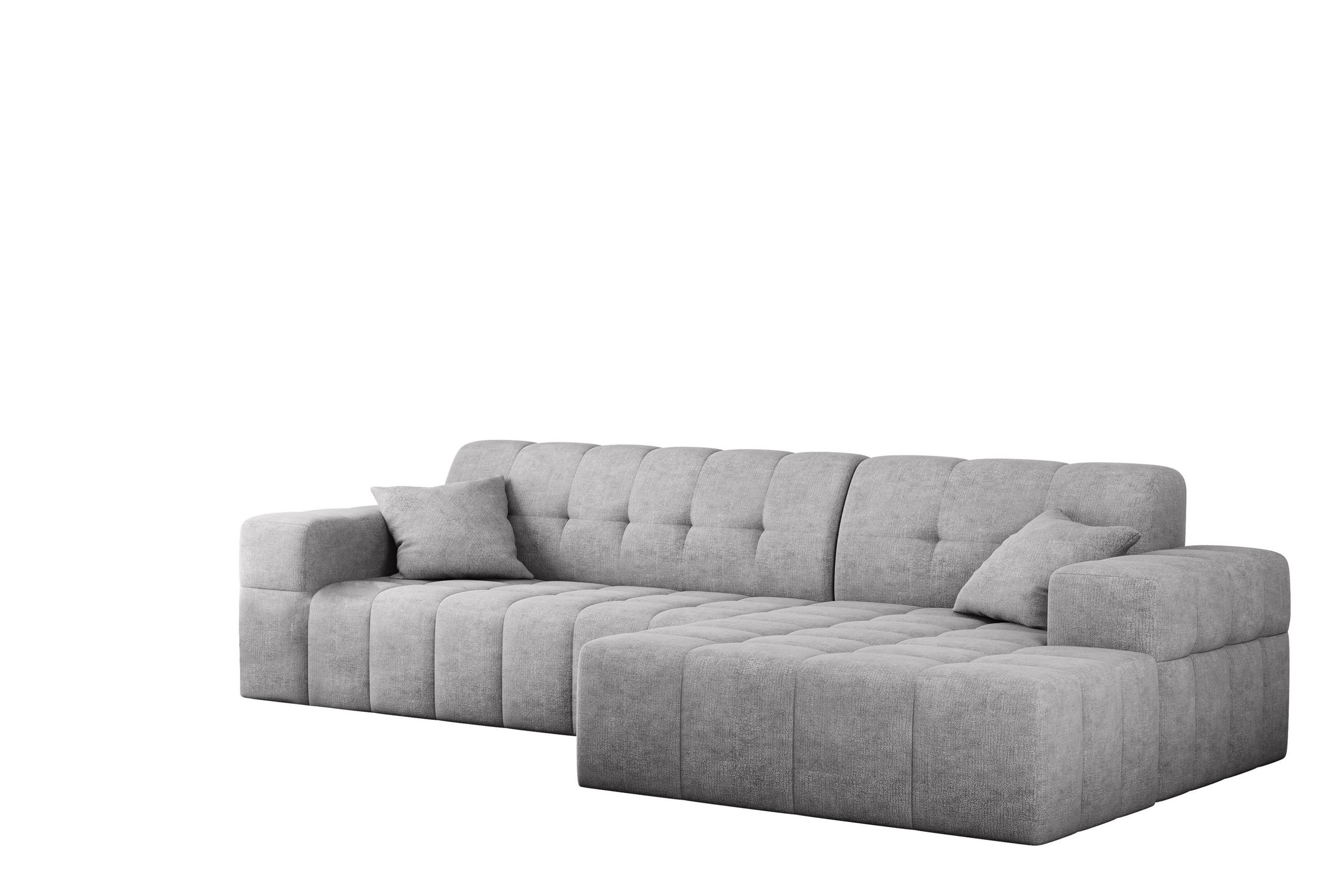 ECKSOFA NIMES Stoff Perfect Harmony Grau Rechts - Grau, Holz/Kunststoff (265/168cm) - Kaiser Möbel