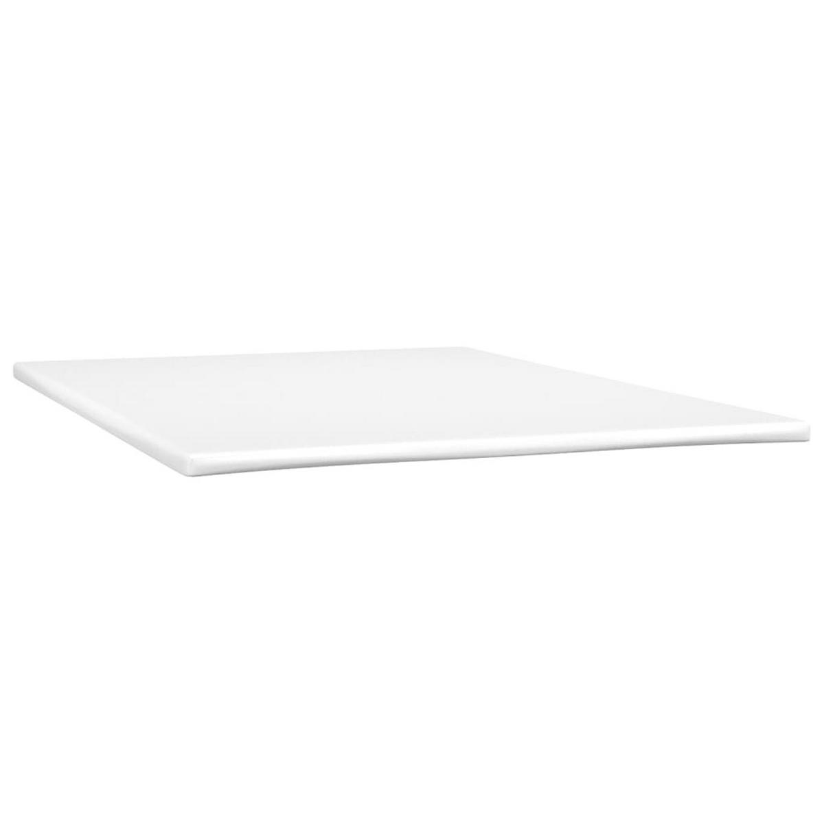 BOXBETT Mit Matratze Hellgrau 140/200 Cm Stoff - Weiß, Textil (140/200cm) - vidaXL