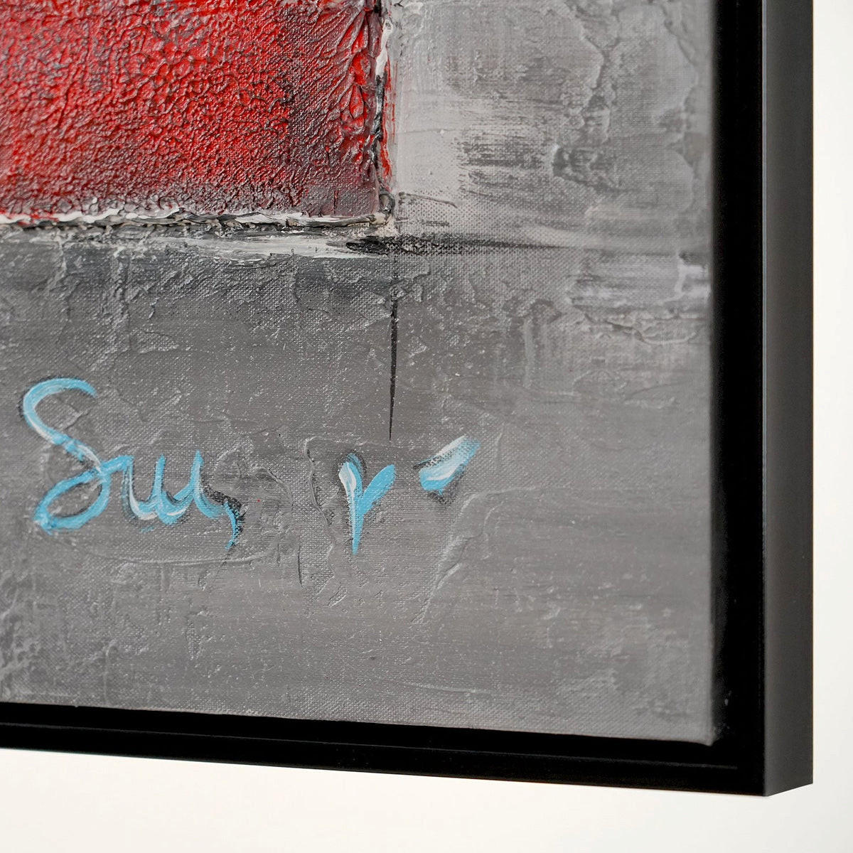 GEMÄLDE Abstraktion Schattenfugenrahmen schwarz 100x50 cm - Schwarz, Holz (100/50cm) - YS-art gallery