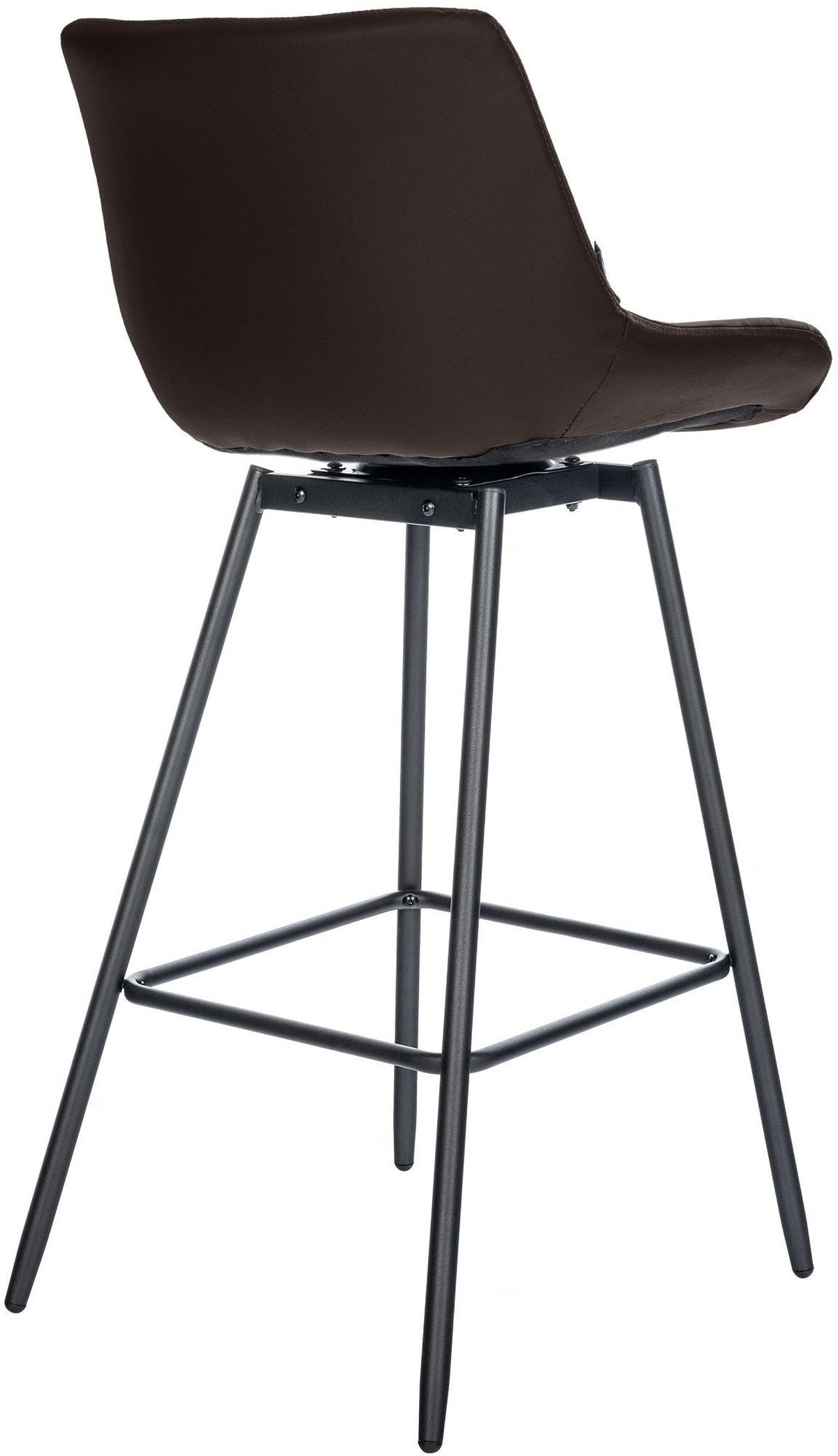 BARHOCKER Lederlook Braun - Schwarz/Braun, Textil/Metall (49/105/56cm) - CLP