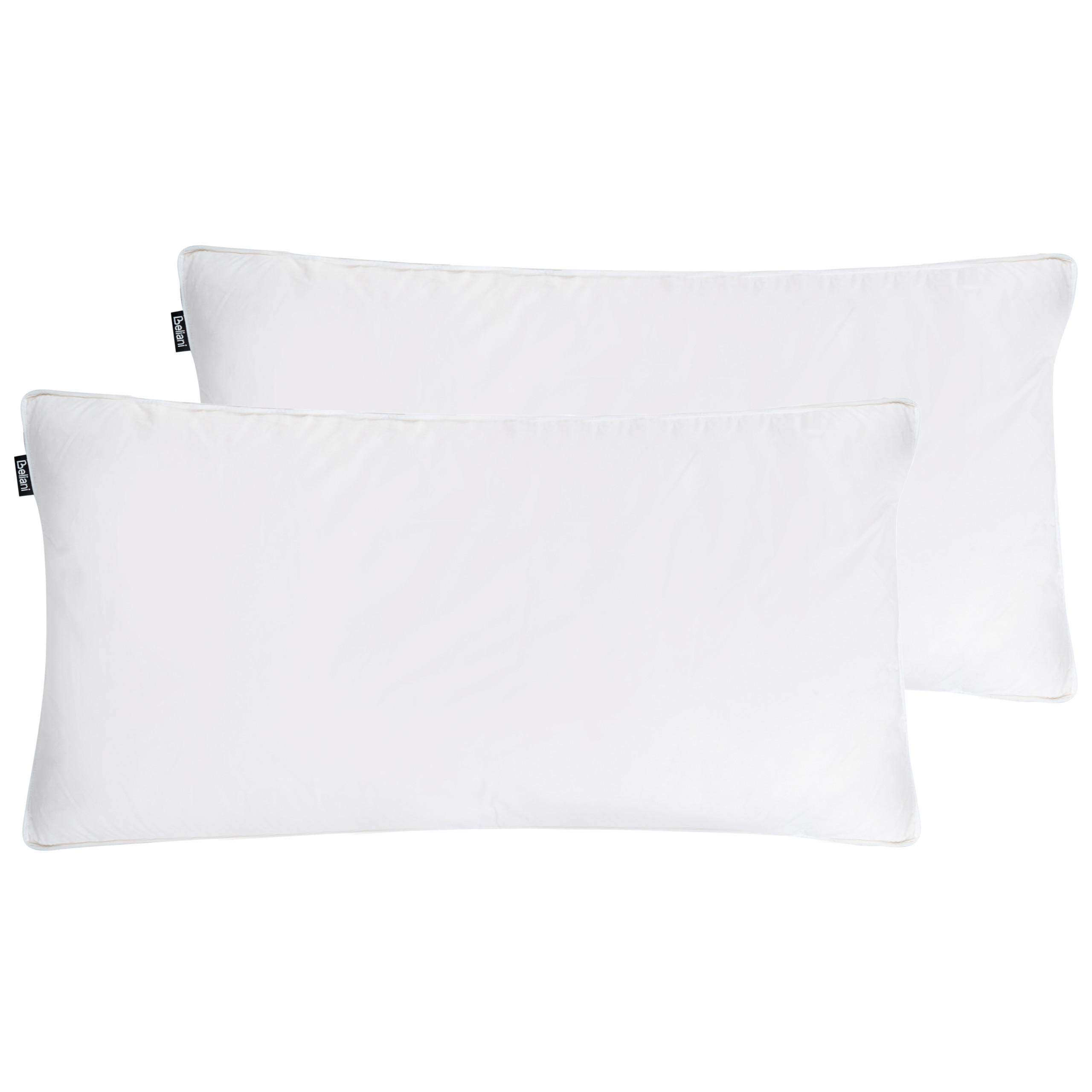 KISSEN 2er-Set Weiß 80/40 cm Vihren - Weiß, Naturmaterialien (80/40cm) - Beliani