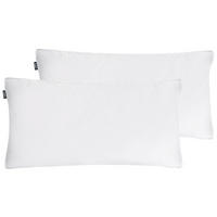 KISSEN 2er-Set Weiß 80/40 cm Vihren - Weiß, Naturmaterialien (80/40cm) - Beliani
