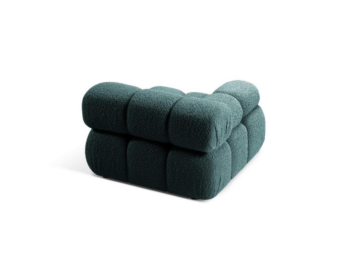 MODUL links Bellis aus Boucle petrol - Petrol, Textil (94/70/94cm) - Micadoni