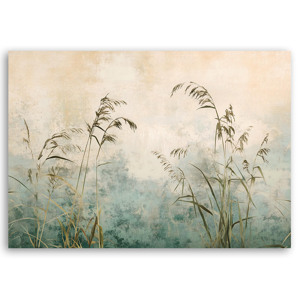 WANDBILD gräser und pflanzen - Grün, Textil (60/40cm) - Feeby