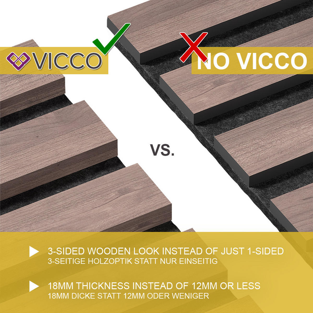 Walnussfarben/Braun, Holzwerkstoff (120/40/1.8cm) - Vicco