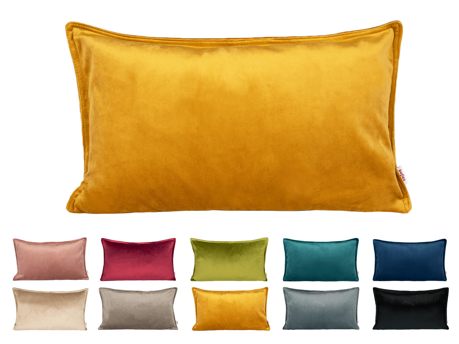 KISSENHÜLLE Samt&Sonders curry-senf 50/30 cm - Currygelb, Textil (30/50cm) - beties Heimtextil