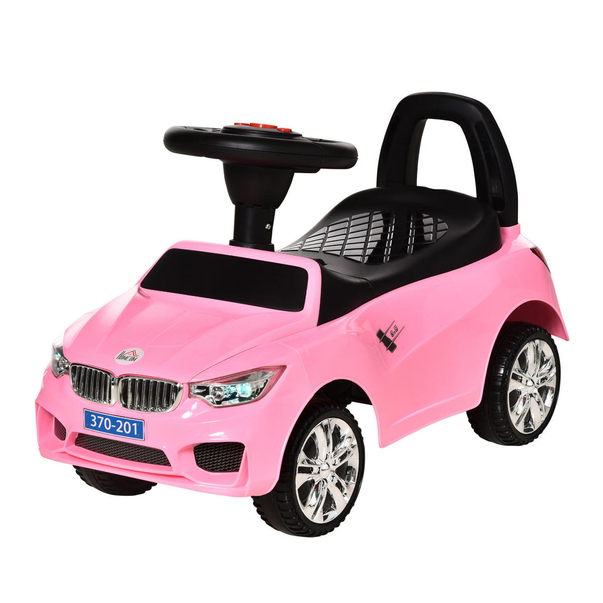 RUTSCHFAHRZEUG DE-16971 mit Hupe, Musik & Licht Rosa - Pink, Kunststoff (63.5/28/36cm) - ComfortXL