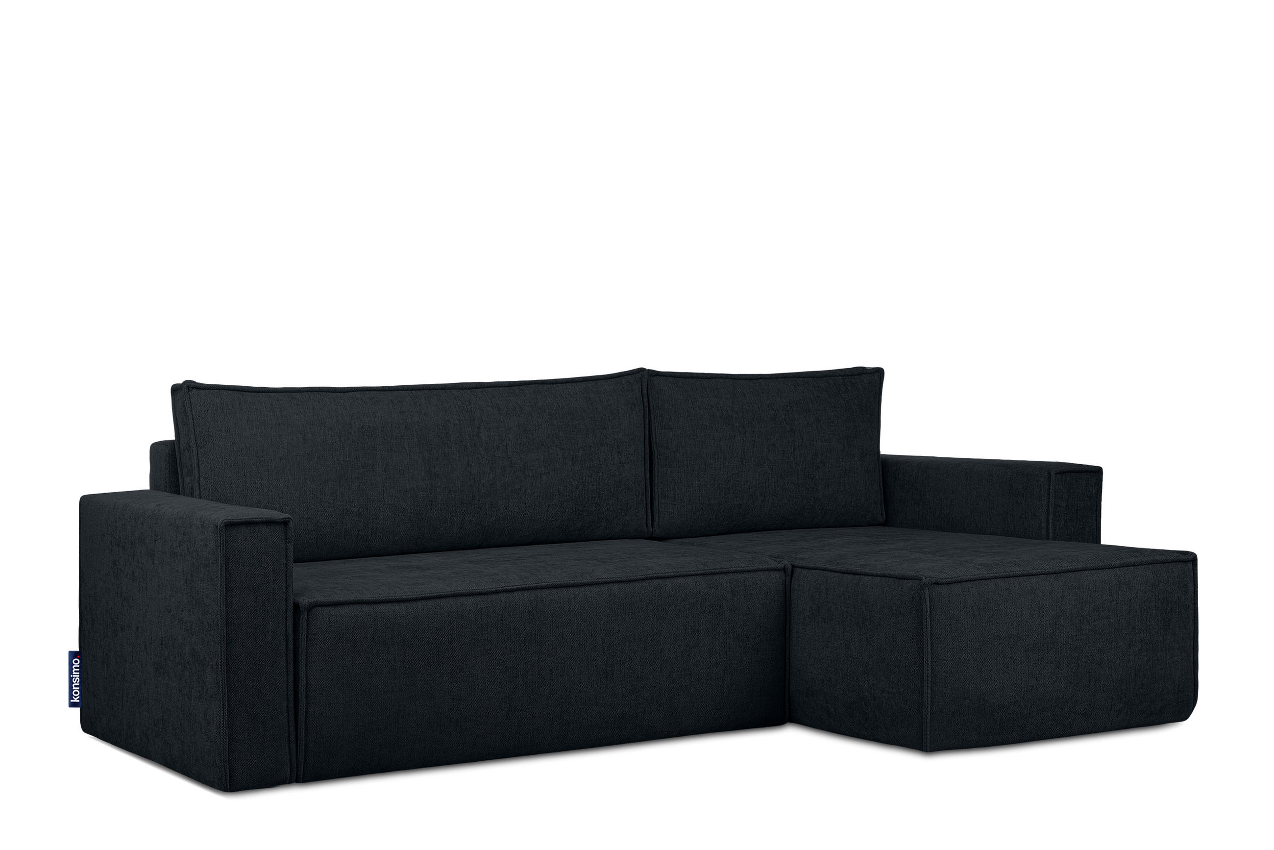 UNIVERSAL-ECKSOFA NAPI II mit Schlaffunktion, dunkelblau - Dunkelblau, Textil (246/148cm) - KONSIMO®