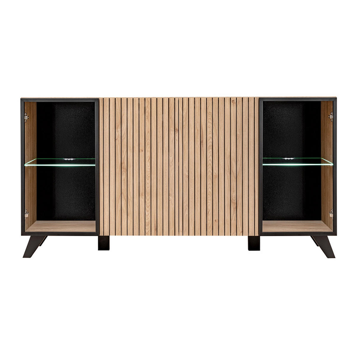 WOHNZIMMER-SET 5-TLG. Laterza-164 - Braun, Holzwerkstoff (480/192/45cm) - Lomado