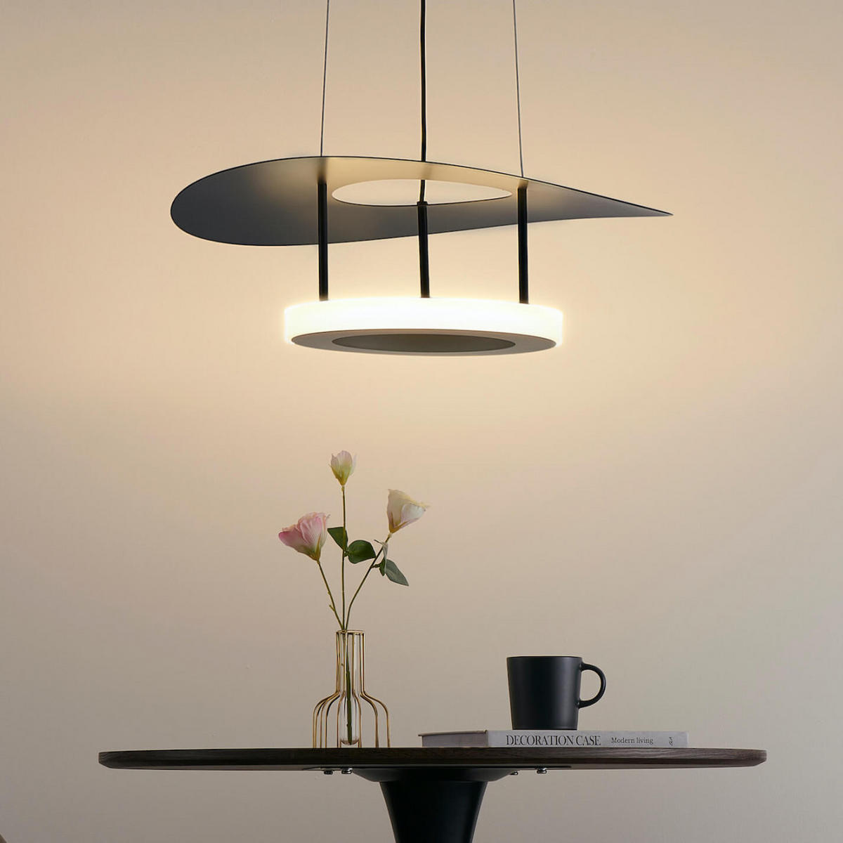 HÄNGELEUCHTE Onil, Schwarz, 90cm - Schwarz, Metall (42/42/90cm) - KOSILUM