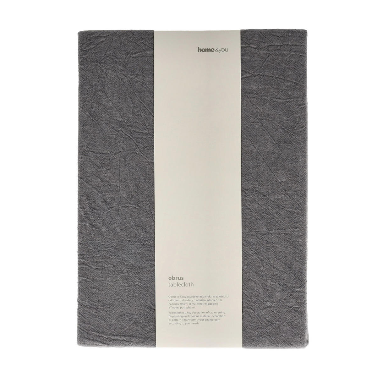 BAUMWOLLTISCHDECKE Campos - Dunkelgrau, Textil (220/150/1cm) - home&you