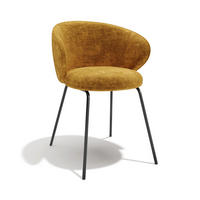 ESSZIMMERSTUHL Texturierter Samt Senf 53.5cm - Dunkelgelb, Textil (53.5/75/54cm) - Sia Home