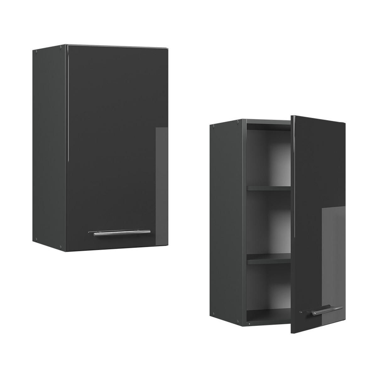 VĚŠÁK NA STĚNU Fame-Line Antracitový vysoký lesk - antracitová/vysoce lesklá černá, kompozitní dřevo (40/72/34.1cm) - Vicco