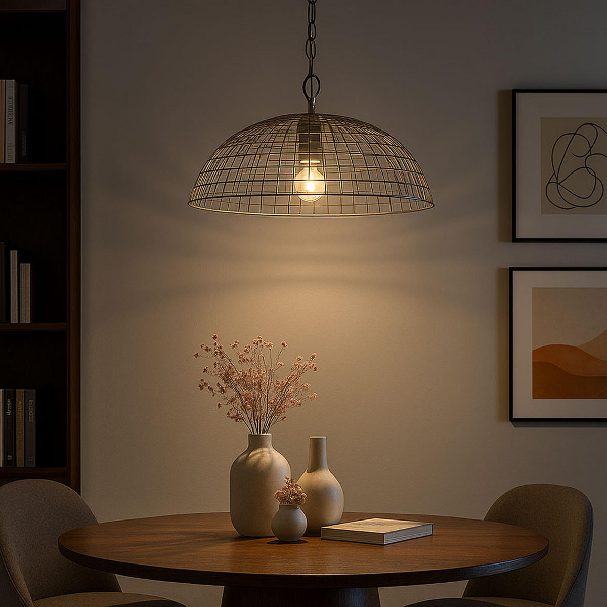 LED HÄNGELEUCHTE Delano Metall Silber - Silberfarben, Metall (40/40/85cm)