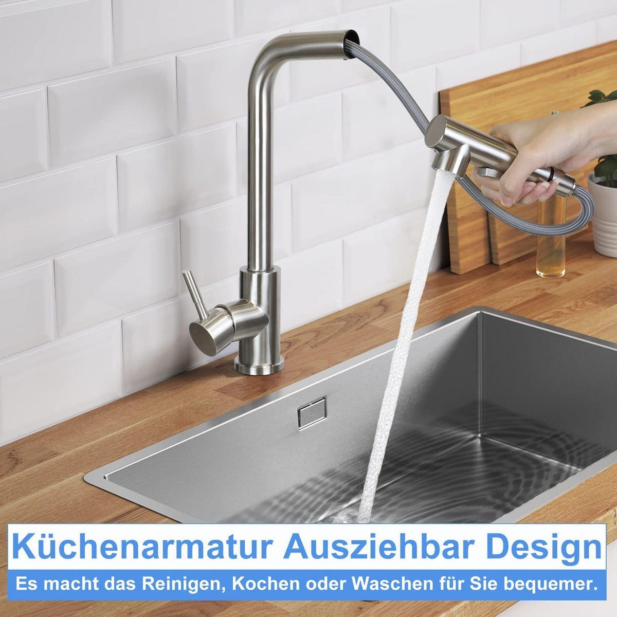 WASCHTISCHARMATUR Brandisi 5/36/25 cm - Silberfarben, Metall (5/36/25cm) - ZMH