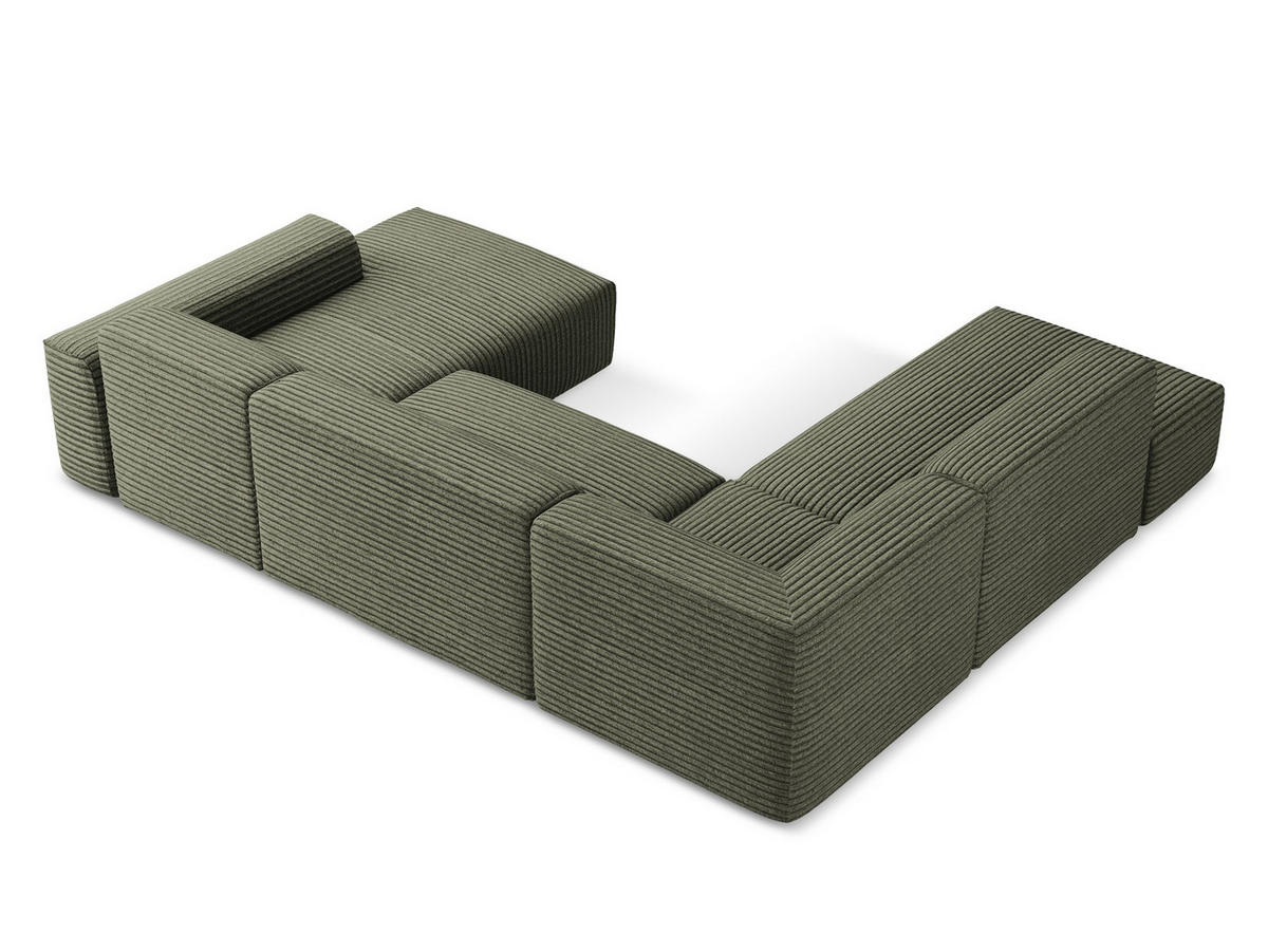 POUF Strukturstoff Orange - Terracotta/Schwarz, Holzwerkstoff/Kunststoff (75/37/75cm) - Makamii