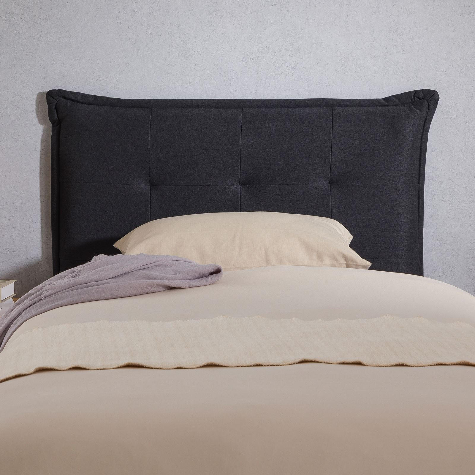 KOPFTEIL JALEYA 90X190 CM - Schwarz, Textil (91/99/7cm) - IDIMEX