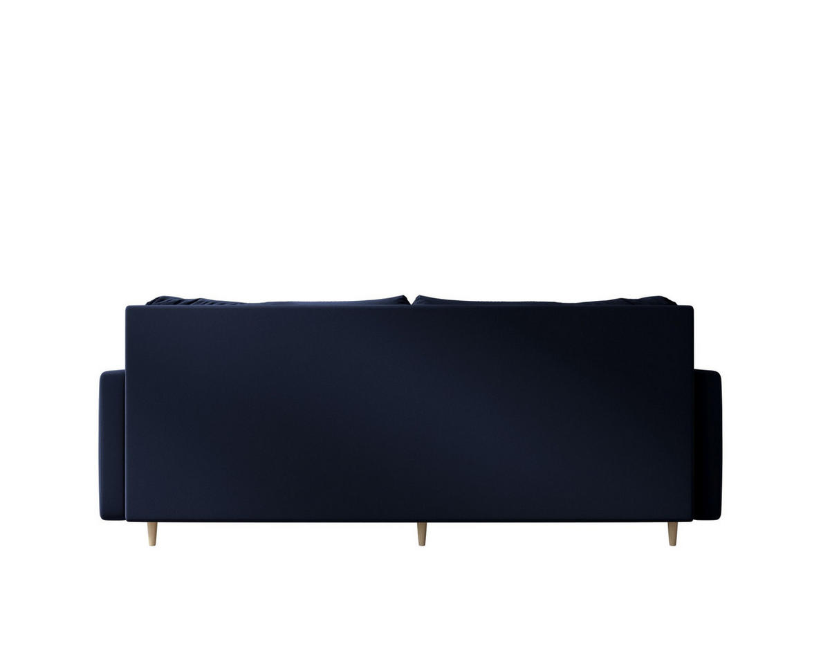 SOFA ASTRA mit Schlaffunktion ITAKA 11 mit Stauraum - Dunkelblau, Textil (90/88/228cm) - Bedante