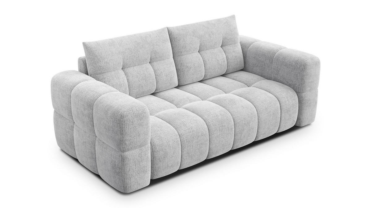 SOFA CLOUDI 2,5-Sitzer, hellgrau - Hellgrau/Schwarz, Holz/Textil (211/89/104cm) - Courtois Laville