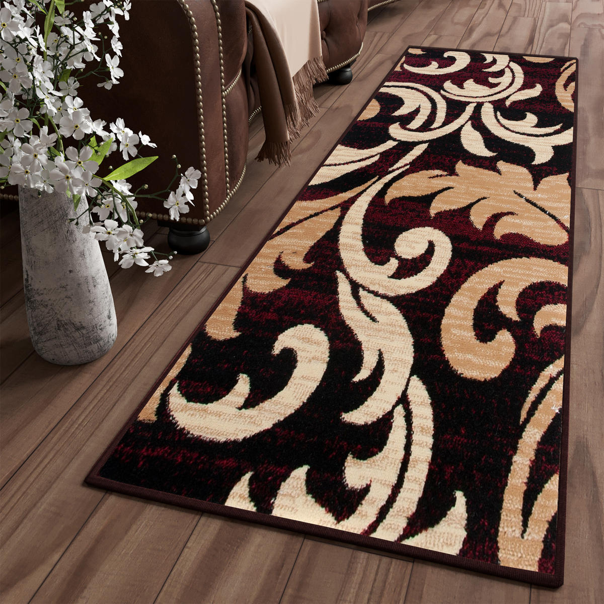 LÄUFER Dream Schwarz 60/1200 cm - Schwarz, Textil (60/1200cm) - Tapiso