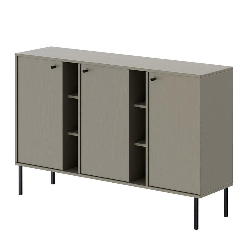 KOMMODE FLOW 157/41/95 cm, Eukalyptus - Eukalyptusholzfarben, Holzwerkstoff/Metall (157.7/95/40.8cm) - Idohome