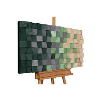 HOLZBILD Grün 98/55 cm - Grün, Holz (8/55cm) - KUNSTLOFT