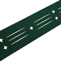SICHTSCHUTZSTREIFEN Dekor Starline mit Lasermuster für Doppelstabzaun Grün 2,55m - Grün, Kunststoff (255/19cm) - ZAUN|ZU