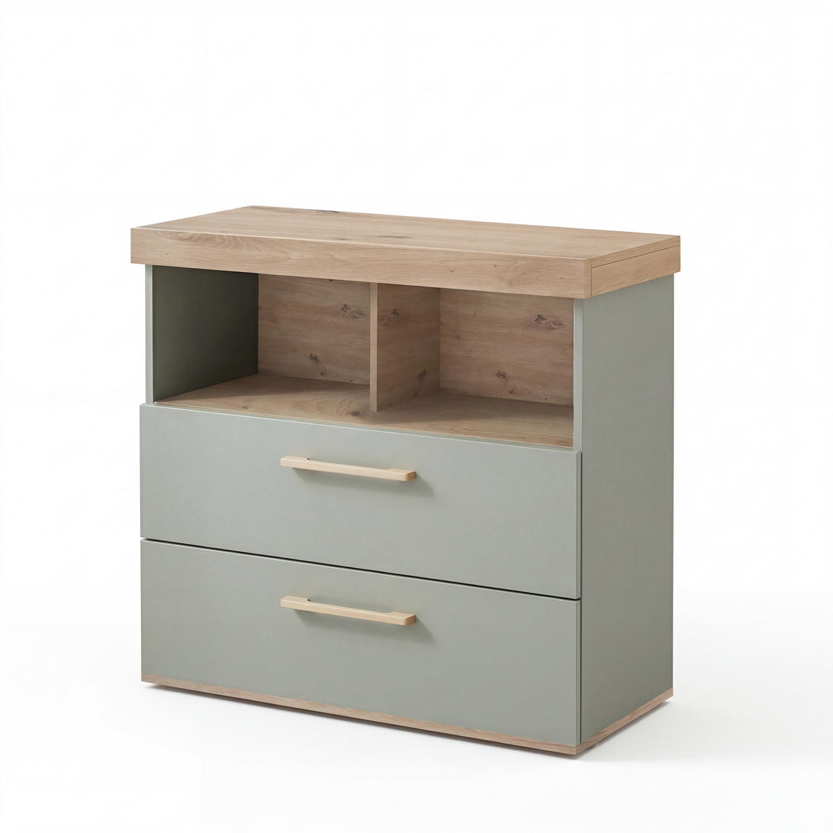 WICKELKOMMODE Jimmy Salbei - Salbeigrün, Holzwerkstoff (110/103/79cm) - Roba
