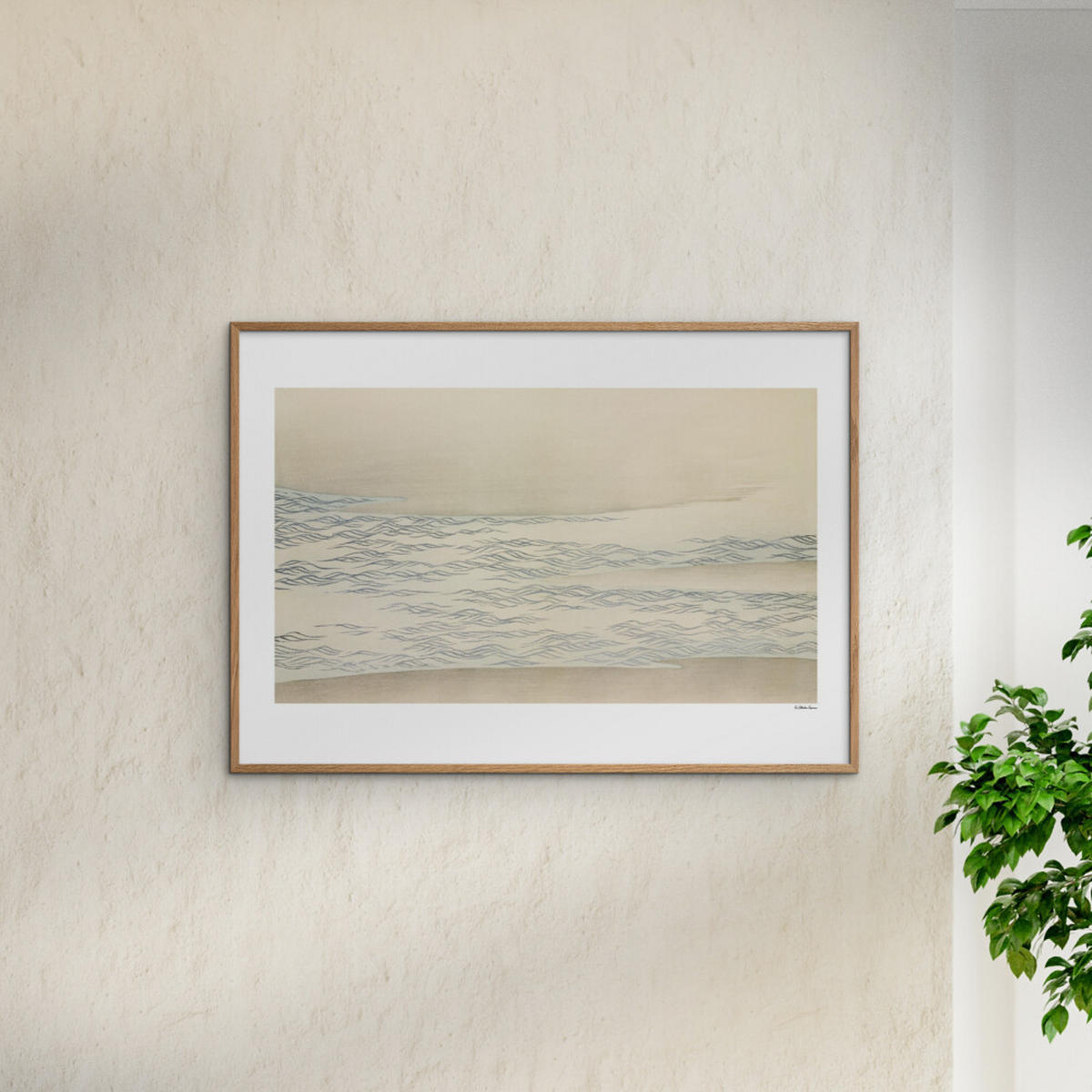 POSTER mit Rahmen Arch Atelier - La Collection Japonaise - 06 - Eichefarben/Naturfarben, Holz/Papier (70/100cm) - Poster&Frame
