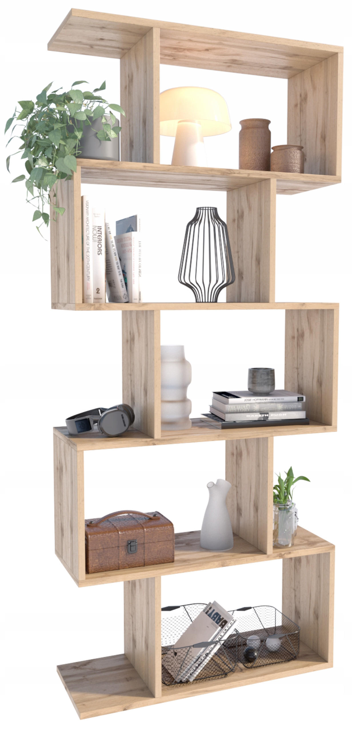 BÜCHEREGAL BASK Wotan Eiche 76,4/28/176 cm - Eiche Wotan, Holzwerkstoff (76.4/176/28cm) - Matkam Möbel