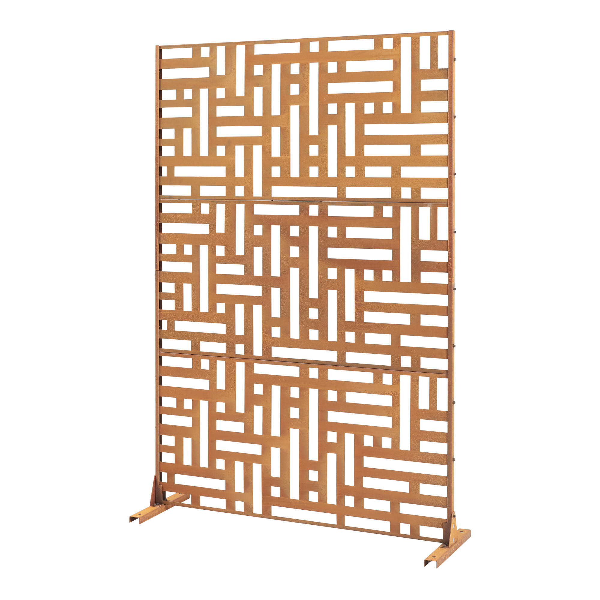 TRENNWAND Bernalda - Rostfarben, Metall (120/180cm) - casa.pro
