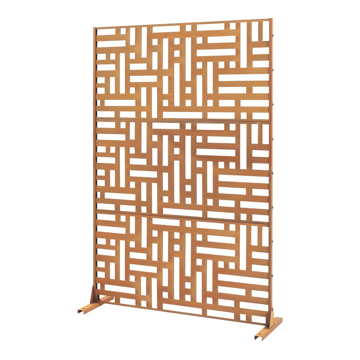 TRENNWAND Bernalda - Rostfarben, Metall (120/180cm) - casa.pro